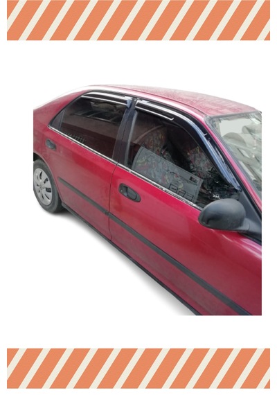 Honda Civic Sedan 1992-1995 Modellerine Özel 4'lü Mügen Tip Cam Rüzgarlığı