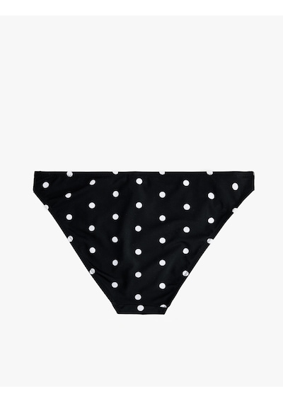 Koton Puantiye Desenli Bikini Altı Siyah 6sak00123mm