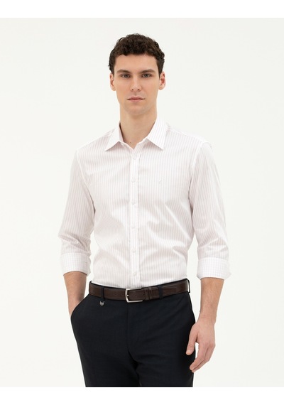 Pierre Cardin Erkek Açık Pembe Desenli Gömlek 50283505-vr078 Açık Pembe