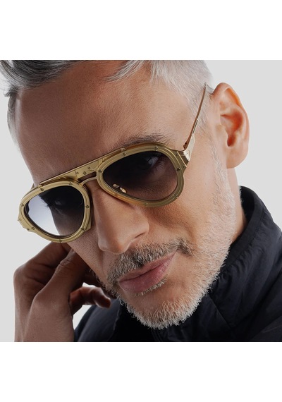 Vysen Nissim Altın Titanyum Unisex Güneş Gözlüğü Altın