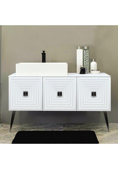 Denko Burcu 120 Cm Mdf Beyaz Banyo Dolabı Takımı Beyaz Denko Burcu 120 Cm Mdf Beyaz Banyo Dolabı Takımı Beyaz