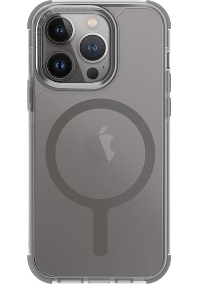 Apple Uyumlu iPhone 15 Pro Max Kılıf Combat Serisi Üç Katmanlı Magsafe Özellikli Magclick Koruyucu Kapak Grey