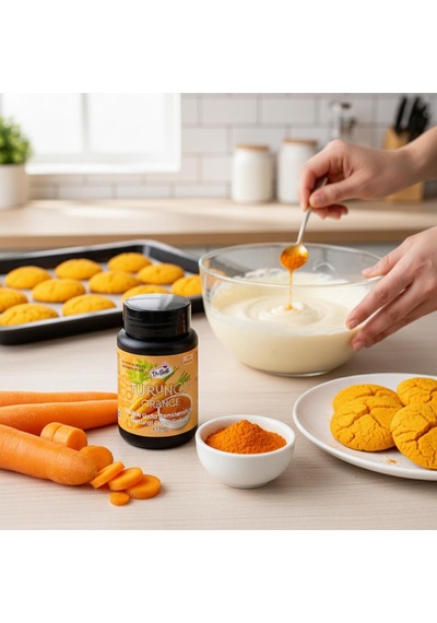 Toz Turuncu Doğal Gıda Boyası 25 G B-karoten İçerikli, Pasta Ve Tatlılar İçin Bitkisel Renk Boyası