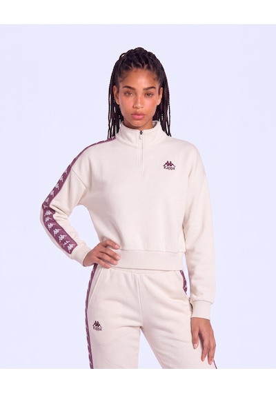 Kappa 222 Banda Mines Kadın Bej Regular Sweatshirt
