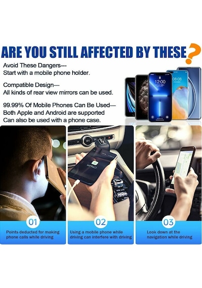 Araba Telefon Tutucu, Araba İçin Dikiz Aynası Telefon Tutucu, Araba İçin Dikiz Aynası Telefon Tutucu Diğer