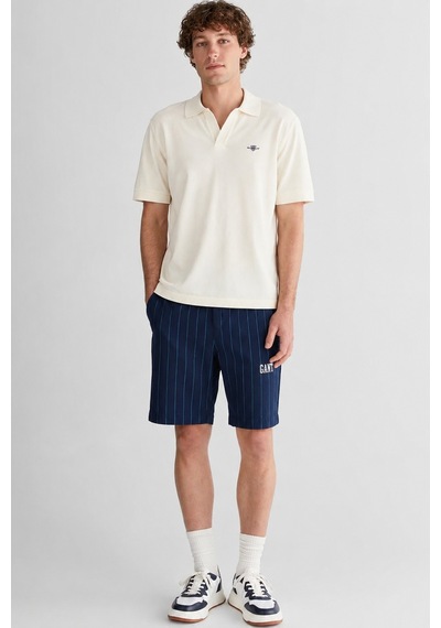 Gant Men's Regular Fit Striped Bermuda Navy Shorts Erkek Kanvas Bermuda Şort Lacivert
