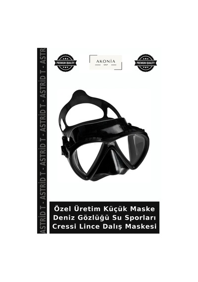 Özel Üretim Küçük Maske Deniz Gözlüğü Su Sporları Cressi Lince Dalış Maskesi Whıte-Lılac