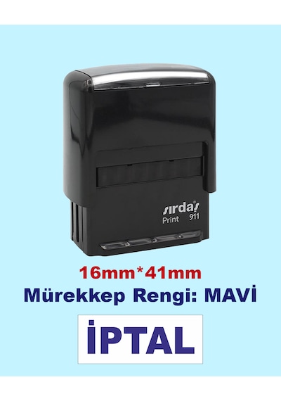 İptal Kaşesi, 911 41mm 16mm Mavi Keçeli Otomatik Kaşe