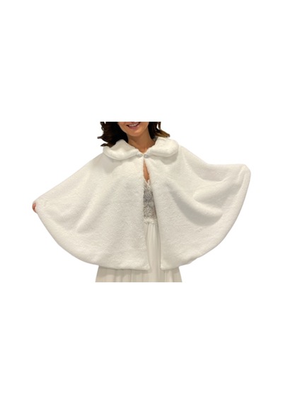 Pelerin Düğünlük Model 2 - Beyaz Gelin Kürk Etol Bolero