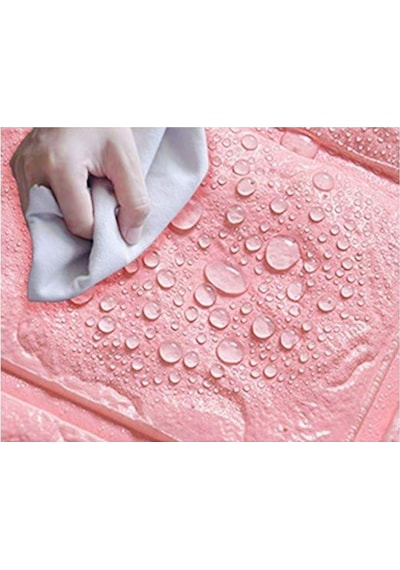 Pembe Yapışkanlı Duvar Kağıdı 3D Dekoratif Duvar Paneli Nw03
