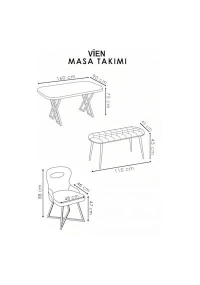 Vien Mutfak Masası Takımı 6 Kişilik Benchli Camlı Mutfak Masası Siyah Gri Siyah Gri Vien Mutfak Masası Takımı 6 Kişilik Benchli Camlı Mutfak Masası Siyah Gri Siyah Gri