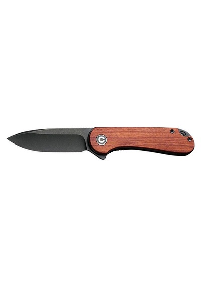 Civivi Guibourtia Wood Handle Black Stonewashed D2 Blade Kamp Çakı Kahverengi