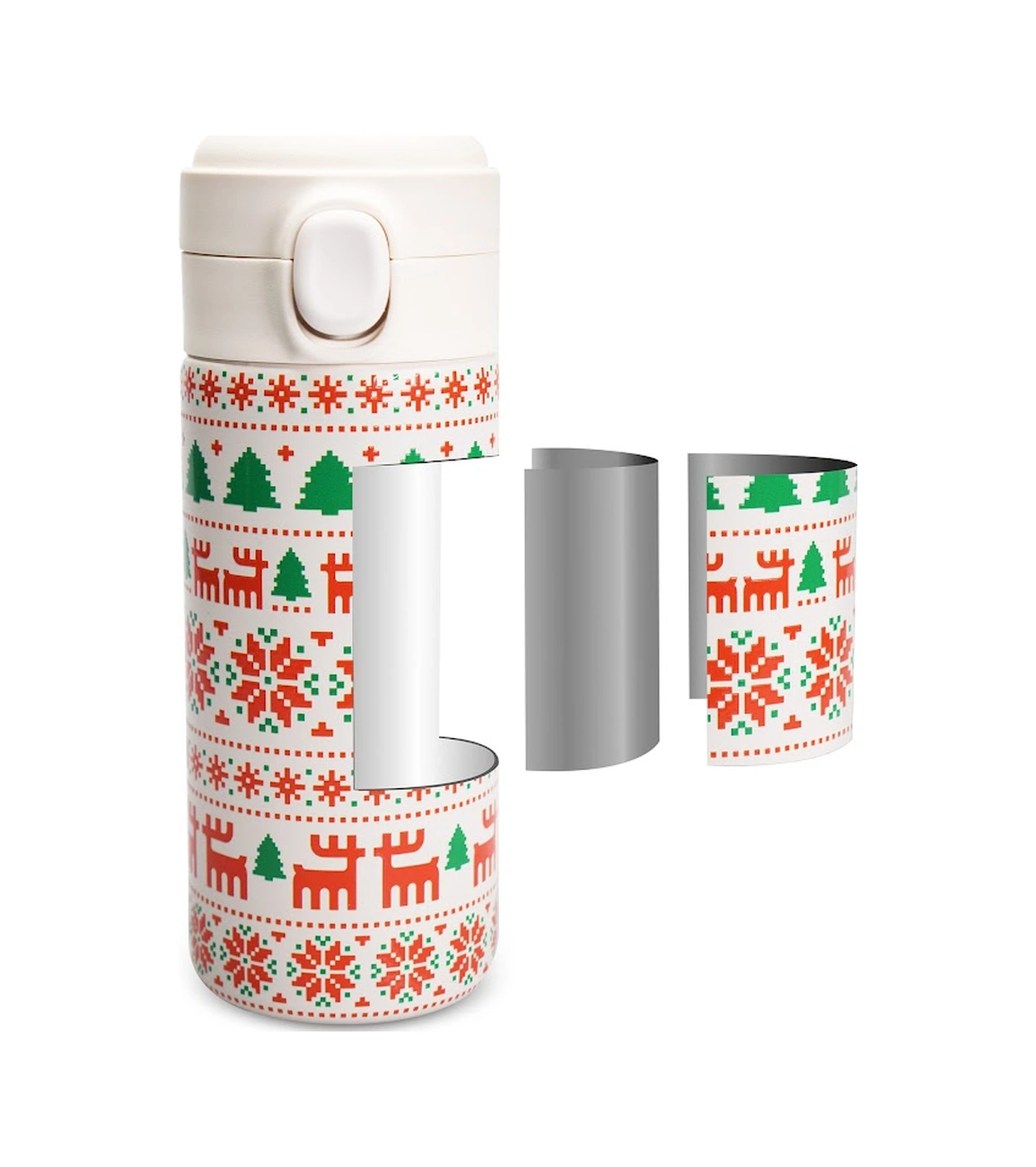 Karaca New Year Yılbaşı Snow Çelik Sızdırmaz Termos 350 Ml Çok Renkli