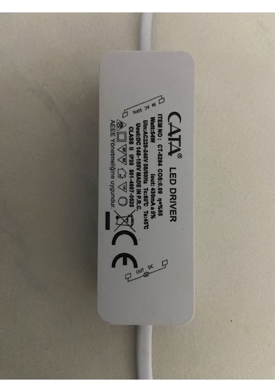 60x60 Panel Led Motoru Driver Beyaz
