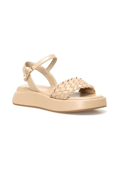 Nine West Valle 4fx Bej Kadın Kalın Taban Sandalet Bej