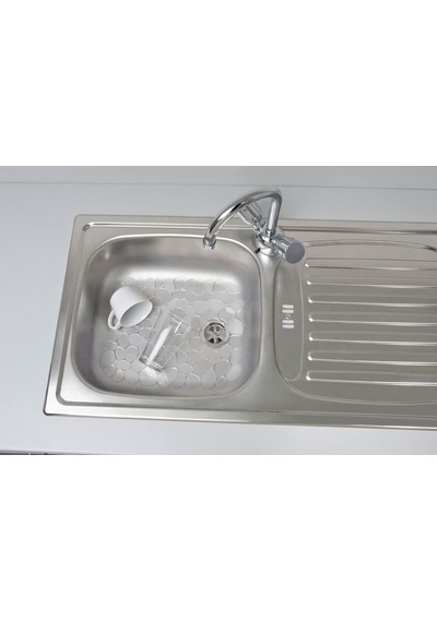 Wenko 2003010100 Lavabo Altlığı Stone Şeffaf, Plastik, Şeffaf,50 X 40 X 25 Cm Diğer