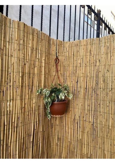 Bambu Çit Kamış Çit 1X4,5 M Rulo Çit Rulo Bahçe Çit Hasır Çit