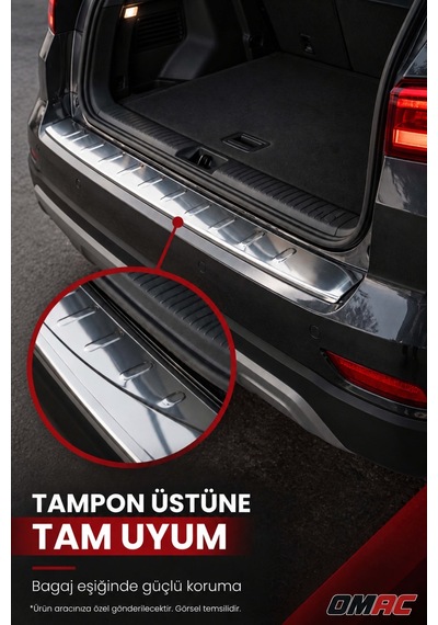 Vw Touran I 2003-2010 Uyumlu Krom Arka Tampon Eşiği Paslanmaz Çelik
