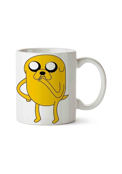 Adventure Time Jake The Dog Finn The Human Ice King Porselen Kupa Bardak Beyaz