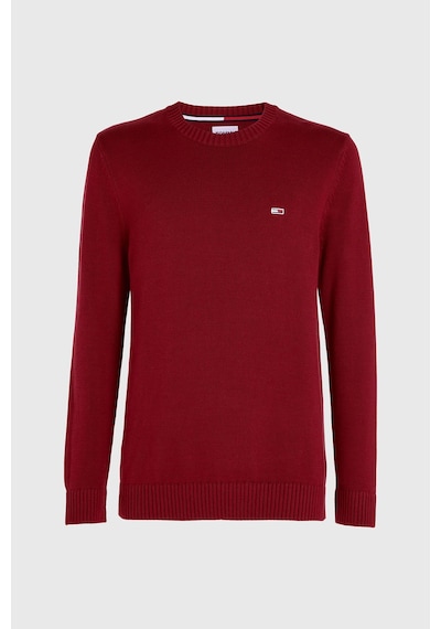 Tommy Hilfiger Bisiklet Yaka Erkek Kazak Kırmızı