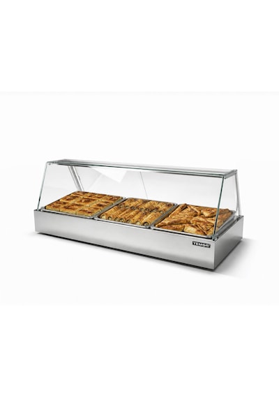 Set Üstü Camlı Böreklik Ünitesi, Vitrin, 100x60x55 Çelik