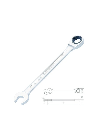 İzeltaş 0340 Cırcır Kombine Anahtar 21 Mm - 0340020021