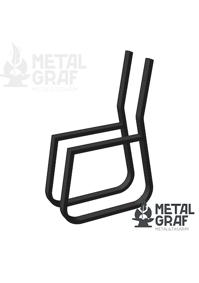 Metalgraf Çift Kişilik Ahşap Ve Metal Bank Sedir