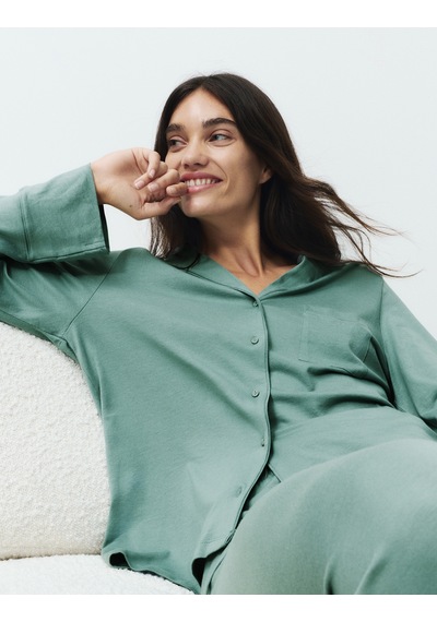 Marks & Spencer Pamuk Modal Karışımlı Pijama Takımı Yeşil