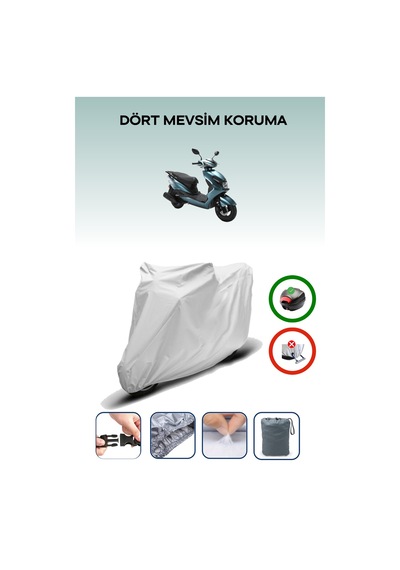 Kuba Space 50 Gri Motosiklet Brandası Arka Çanta Uyumlu