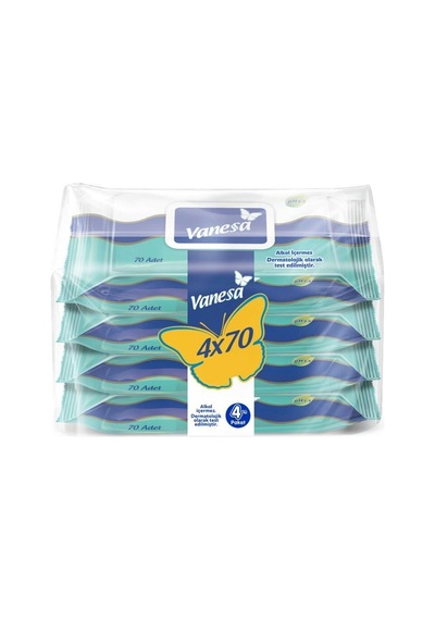 Vanesa Islak Havlu 4x70'li 7'li Set