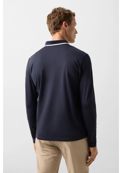Bogner Fire&ıce Bogner Jonah Lüks Sportif Stil Uzun Kollu Erkek Polo Sweatshirt, Lacivert