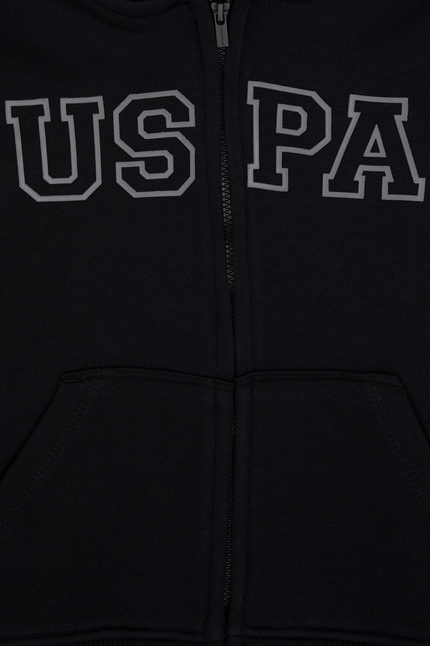 U.S. Polo Assn. Erkek Çocuk Siyah Fermuarlı Kapüşonlu Sweatshirt 50313844-VR046 U.S. Polo Assn. Erkek Çocuk Siyah Fermuarlı Kapüşonlu Sweatshirt 50313844-VR046