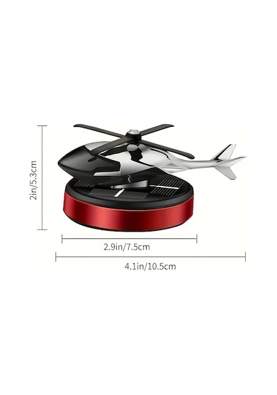 Topnotch Solar Enerjili Helikopter Araç Kokusu Silvery Dönen Kanatlı Alüminyum Koku Yayıcı