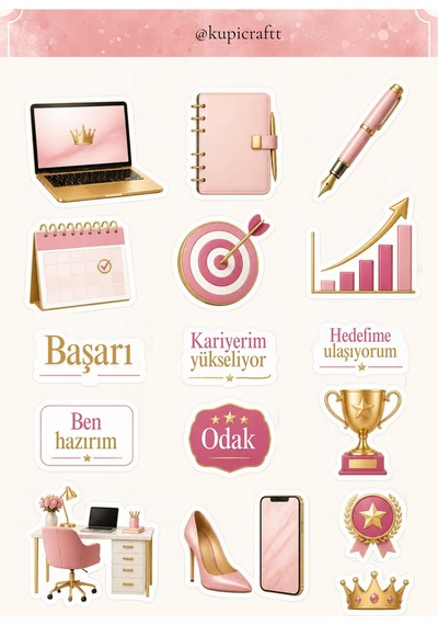 6 Sayfa Manifest Günlüğü Sticker Set 777 Manifest Panosu Ajanda Scrapbook Journal 0