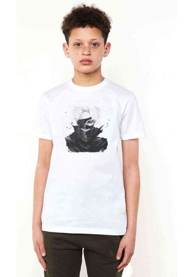 Tshirthane Anime Tokyo Ghoul Anteiku Baskılı Unisex Çocuk Beyaz T-Shirt (534798426)