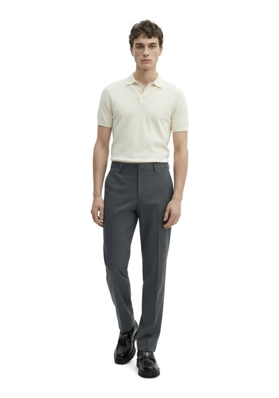Düz Kumaş Slim Fit Klasik Erkek Pantolon Rafael Füme