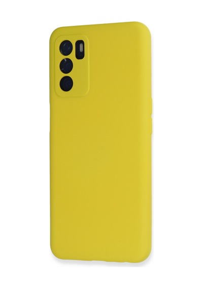 Oppo A16 Uyumlu Kılıf Nano İçi Kadife Silikon - Sarı