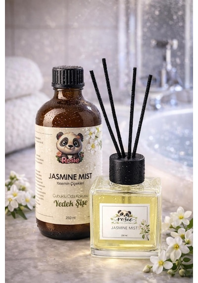 Yasemin Çiçekleri Çubuklu Oda Kokusu 250 Ml Refil Ve 100 Ml Difüzör Şişe Fresh