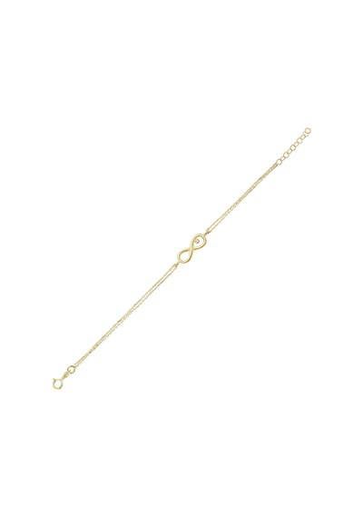 Gümüş Gold Renk Tektaş Sonsuzluk Bileklik G258blr3 Altınsepeti