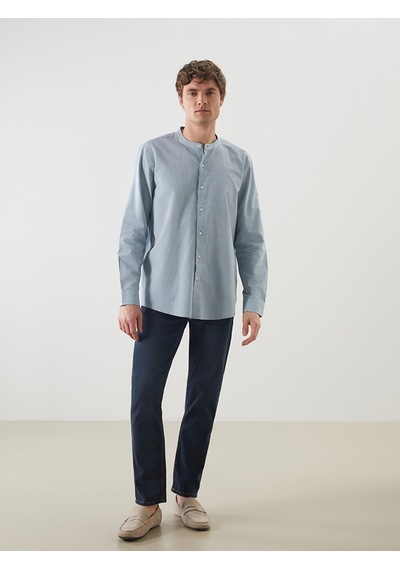 Lcw Vision Mavi Regular Fit Uzun Kollu Poplin Erkek Gömlek