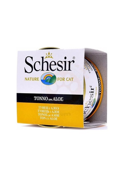 Schesir Ton Balıklı ve Aloe Veralı Jelly Konserve Yetişkin Kedi Maması 85 G