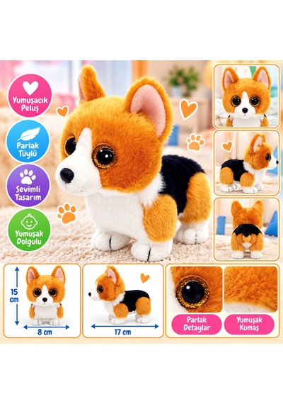 Ty Beanie Babies Peluş Corgi Köpek Colin 15 Cm Nhr