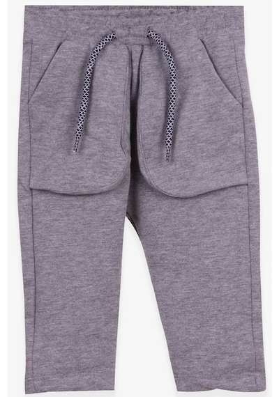 Breeze Torba Cepli Erkek Çocuk Eşofman Altı Gri Melanj (1-4 Yaş)