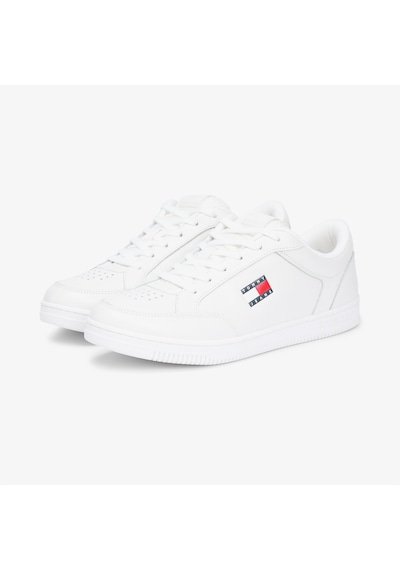 Tommy Hilfiger Jeans Cupsole Long Lace Leather Erkek Beyaz Spor Ayakkabı & Sneaker Em0em01707