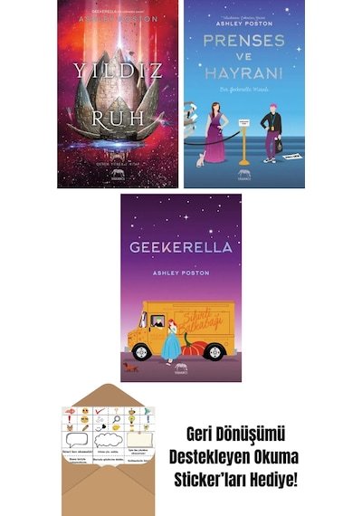 Yıldız Ruh Demir Yürek 2. Kitap + Kitap Kurdu Ve Çirkin + Geekerella