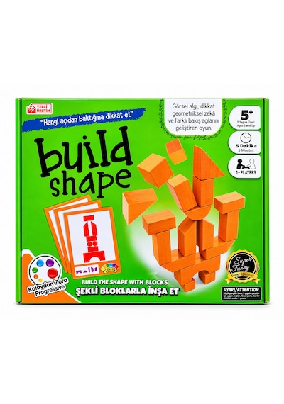 Build Shape Strateji Ve Zeka Geliştirici Denge Oyunu 18 Parça