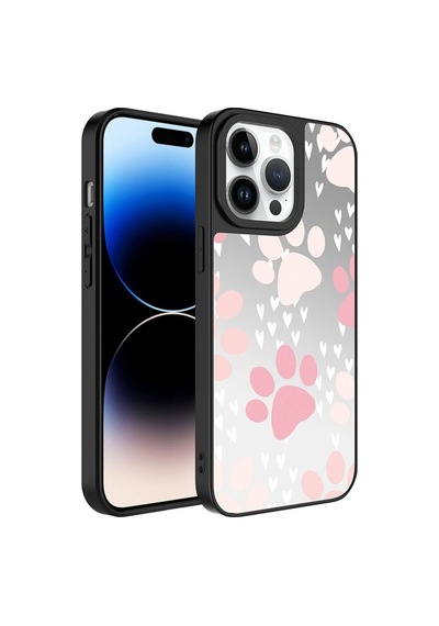 Apple Uyumlu iPhone 14 Pro Max Kılıf Aynalı Desenli Kamera Korumalı Parlak Zore Mirror Kapak Pati