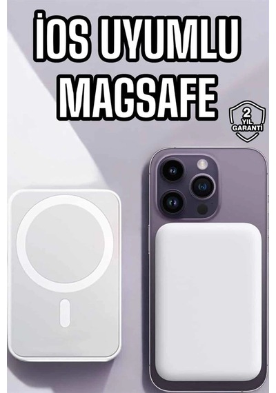 Mey Najmaddin 5000 Mah İos Uyumlu Magsafe Kablosuz Şarj Hızlı Şarj Desteği Najmaddin