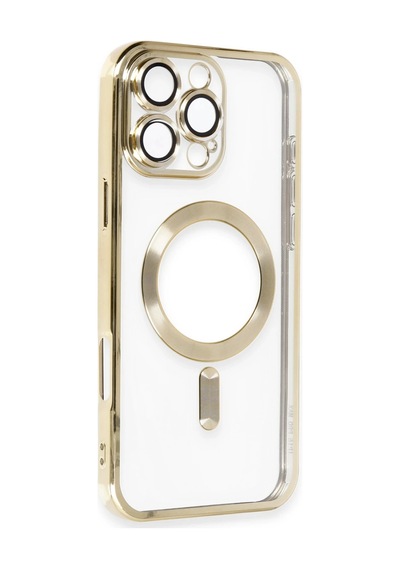 Newface - 935 - Apple iPhone Uyumlu 16 Pro Kılıf Kross Magneticsafe Kapak - Csmo-tex - - Gold