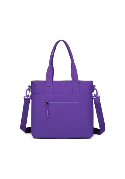 Smart Bags Mikro Poly Kumaş Büyük Boy Kadın Omuz Çantası 3345 Mor